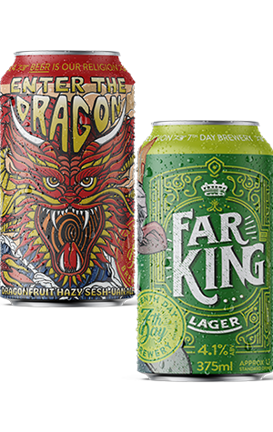 7th Day Brewery Enter The Dragon & Far King Lager
