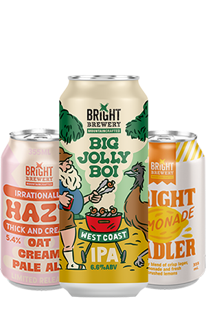 Bright Brewery Irrationally Hazy, Big Jolly Boi & Lemonade Radler