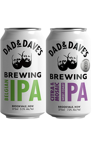 Dad & Dave's Brewing Belgian IPA & Citra & Mosaic IPA