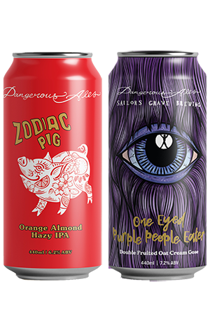 Dangerous Ales Zodiac Pig & One Eyed Purple People Eater