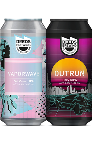 Deeds Brewing Vaporwave & Outrun IPAs