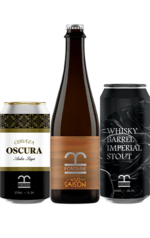 Beer Fontaine Cerveza Oscura, Wild Saison & Rose Noire Whiskey Barrel Imperial Stout