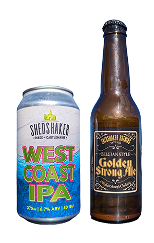 Shedshaker Brewing West Coast IPA & Golden Strong Ale