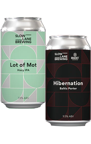 Slow Lane Brewing Lot of Mot & Hibertation (with Bracket)