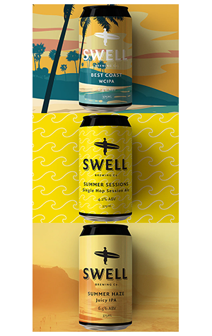 Swell Brewery Best Coast WCIPA, Summer Sessions & Summer Haze