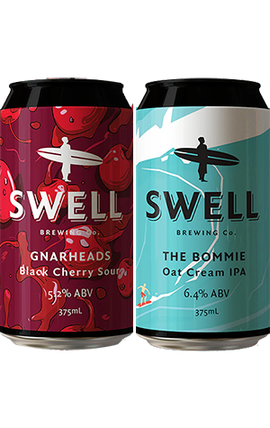 Swell Brewery Gnarheads Black Cherry Sour & The Bommie Oat Cream IPA