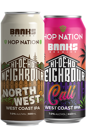 Hop Nation x Banks Hi-De-Ho Neighbour: North West & Cali IPA