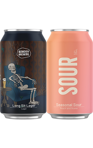 Bowden Brewing Long Sit Lager & Peach and Guava Seasonal Sour