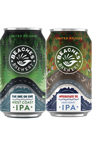 Beaches Brewery The One Oh One & Interstate 95 IPAs