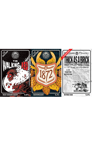 Beerland Brewing The Walking Red, 1872 & Thick As A Brick