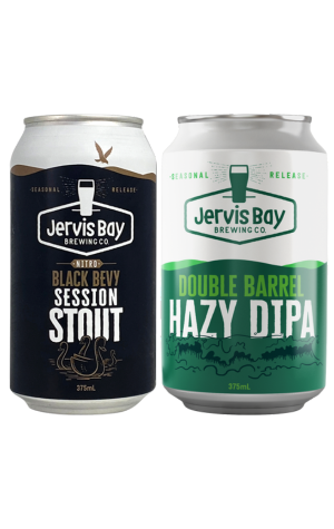 Jervis Bay Black Bevy Nitro & Double Barrel Hazy DIPA
