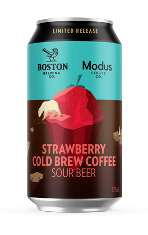 Boston & Modus Coffee Strawberry Cold Brew Coffee Sour