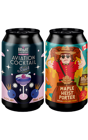 Bright Brewery Aviation Cocktail Sour & Maple Heist Porter