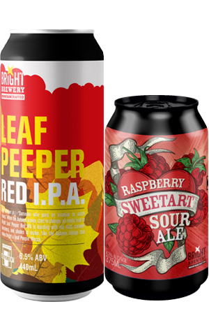 Bright Brewery Leaf Peeper Red IPA & Raspberry Sweetart