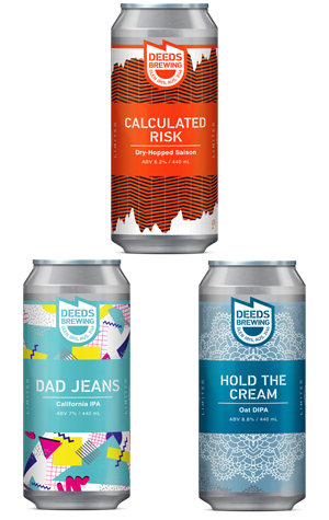 Deeds Brewing Calculated Risk, Dad Jeans & Hold The Cream