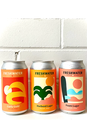 Freshwater Brewing Co Curly Gold, Harbord Lager & Foam Lager