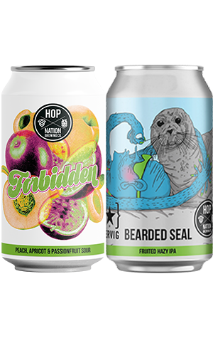 Hop Nation Forbidden Peach, Apricot & Passionfruit & Bearded Seal (with Lervig)
