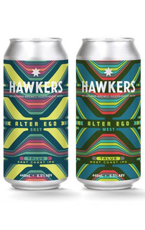 Hawkers Beer Alter Ego: Talus East & West Coast IPAs