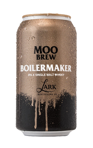 Moo Brew & Lark Distillery Boilermaker