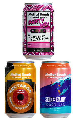 Moffat Beach Party Mix Raspberry Swirl Sour, 7-Inch Nectaron & Seek & Enjoy IPA