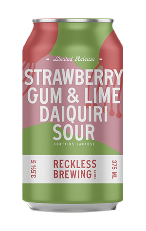 Reckless Brewing Strawberry Gum & Lime Daiquiri Sour