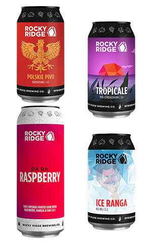Rocky Ridge Polskie Pivo, Ra Ra Raspberry, Tropicale & Ice Ranga