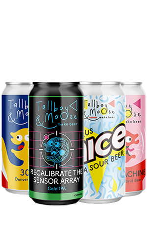Tallboy & Moose 303 Denver Lager, Recalibrate the Sensor Array, Citrus Nice Cola & Noise Machine