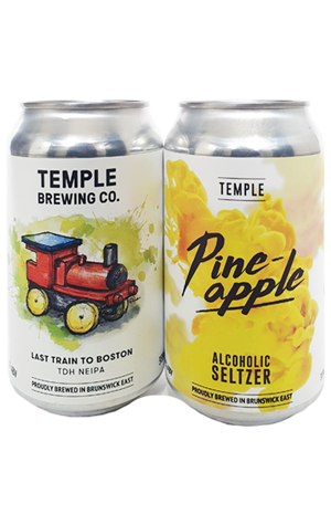 Temple Brewing Last Train To Boston & Pineapple Seltzer
