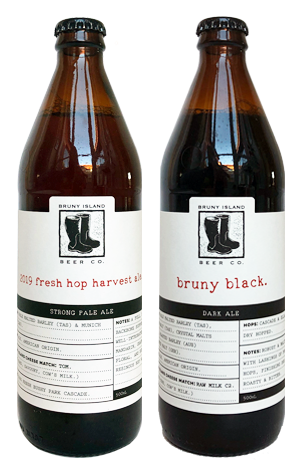 Bruny Island Fresh Hop Harvest Ale 2019 & Bruny Black