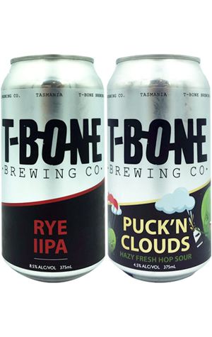 T-Bone Brewing Rye IIPA & Puck'n Clouds