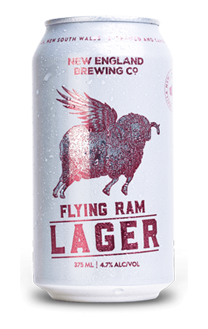 New England Brewing Co Flying Ram Lager – RETIRED